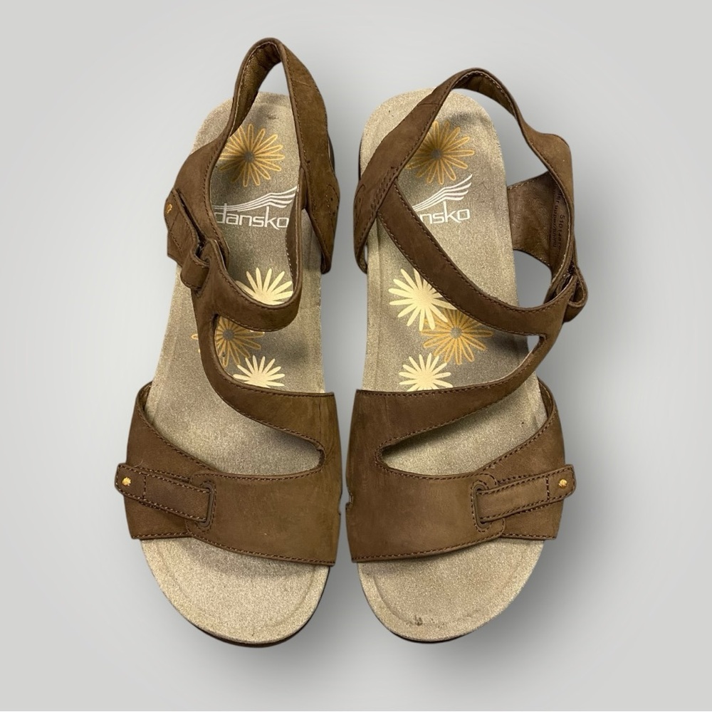 Dansko Brown Leather Strappy Sandals